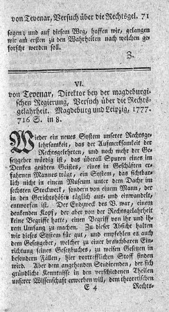 Versuch über die Rechtsgelehrtheit.