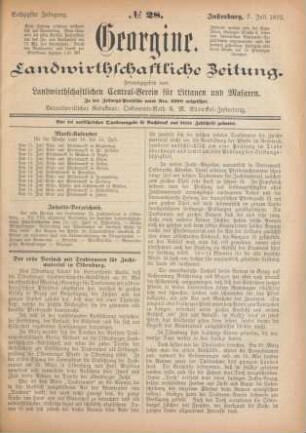 Sechzigster Jahrgang. No. 28. Insterburg, 7. Juli 1892.