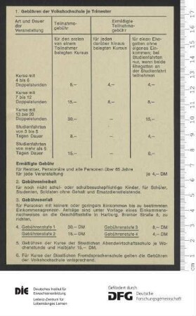 Beilage zum Programm Jahr 1972/1973