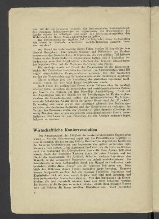 Wirtschaftliche Konterrevolution