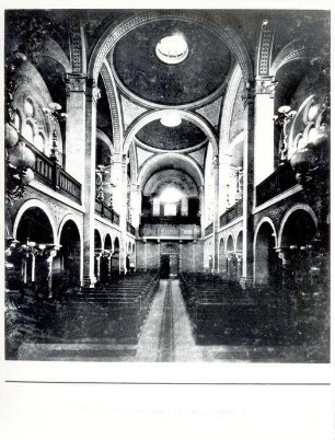 Karlsruhe, KA; Synagoge in der Kronenstraße, Innenansicht nach Osten