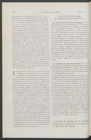 Notas e informaciones de publicaciones científicas