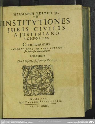 In institutiones juris civilis a Justiniano compositas commentarius
