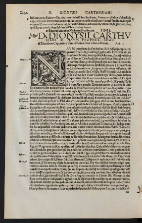 D. Dionysii Carthusiani In Naum Prophet. Enar.