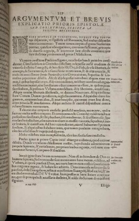 [ II. Caput ]. Argumentum Et Brevis Explicatio Prioris Epistolæ Ad Corinthios, Scripta A Philipo Melanthone.