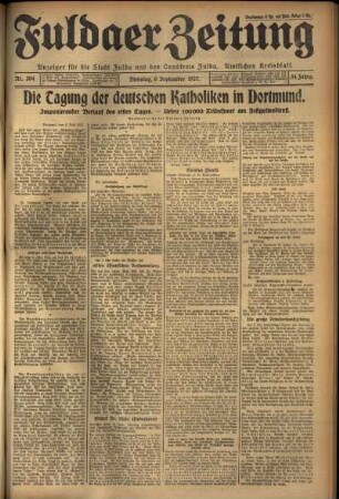 Ausgabe vom Dienstag, den 06. September 1927.