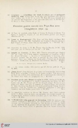 Première guerre navale des Pays-Bas avec l'Angleterre, 1652-54 (No. 342 - 373)
