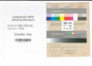 Entnazifizierung Willy Schaeffer , geb. 18.10.1899 (Friseur)