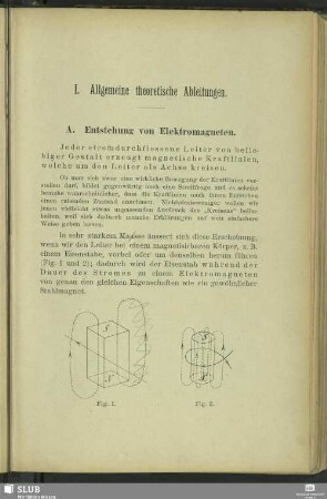I. Allgemeine theoretische Ableitungen