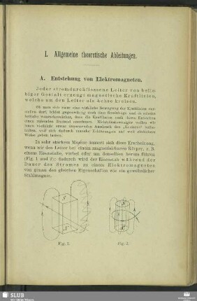 I. Allgemeine theoretische Ableitungen