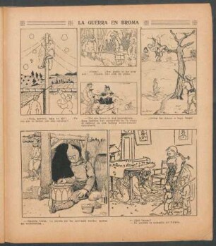 La guerra en broma - [Viñetas cómicas]