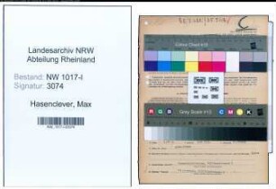 Entnazifizierung Max Hasenclever , geb. 15.08.1902 (Handelsvertreter)