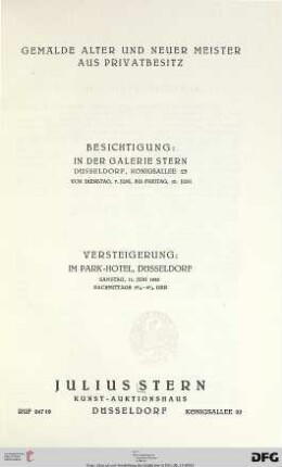 Gemälde alter und neuer Meister aus Privatbesitz : 11. Juni 1932 (Katalog Nr. 5)