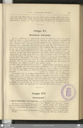 Gruppe XV. Musikalische Instrumente
