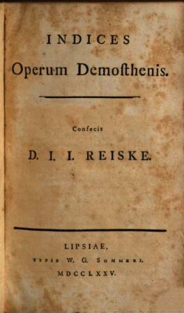 Indices Operum Demosthenis