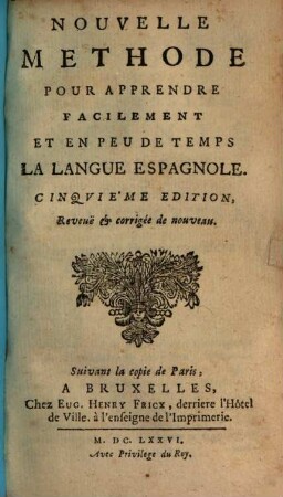 Nouvelle Méthode pour apprendre ... la langue Espagnole