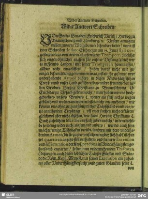 Wider Antwort Schreiben