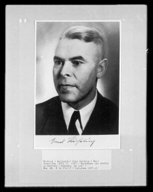 Emil Kiessling (1896-?), 1947-? Professor der Rechte in Marburg