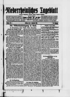 Niederrheinisches Tageblatt : Kempener Volkszeitung : Kempener Zeitung : Lobbericher Tageblatt : Heimatzeitung für den linken Niederrhein