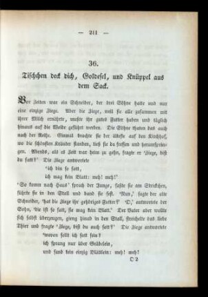 36. Tischchen deck dich, Goldesel, und Knüppel aus dem Sack.