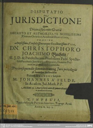 De jurisdictione