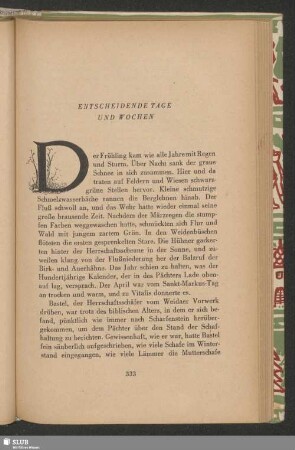 Entscheidende Tage Und Wochen