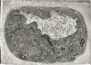 Rundkarten kursächsischer Waldgebiete (Humelius-Risse, Kreiskarten für Jagd- u. Forstzwecke, Dresden, um 1560), Dresdner Heide (mit Junger Heide, Poisenwald und Harthe), von Johannes Humelius, aquarellierte Zeichnung, 56,5 x 40,5 cm, ca. 1 : 50 000