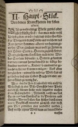 II. Haupt-Stück. Von denen Kranckheiten der festen Theile