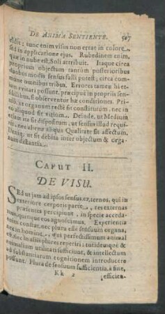 Caput II. De Visu