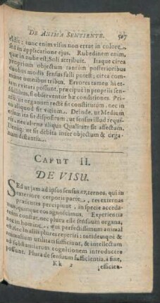 Caput II. De Visu