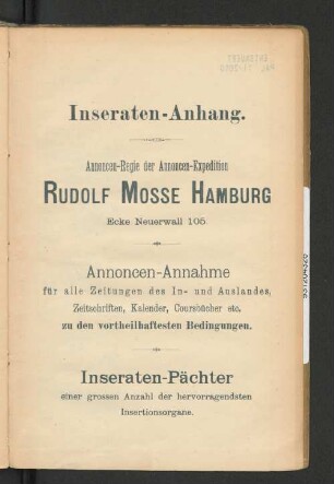 Inseraten-Anhang.