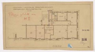 Skizze Pförtnerwohnhaus, Obergeschoss Wohnungsteilung