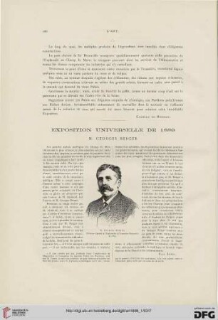 15: Exposition universelle de 1889 : M. Georges Berger