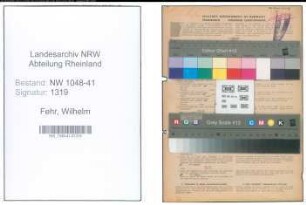 Entnazifizierung Wilhelm Fehr , geb. 26.01.1895 (Polizist)