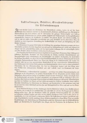 Lastkraftwagen, Behälter, Straßenfahrzeuge für Eisenbahnwagen