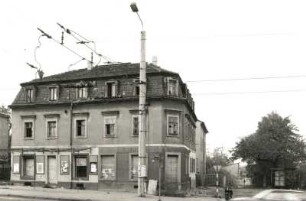 Dresden-Naußlitz. Wohnhaus, Roßweiner Straße3/Ecke Kesselsdorfer Straße, um 1870/80. Straßenansicht