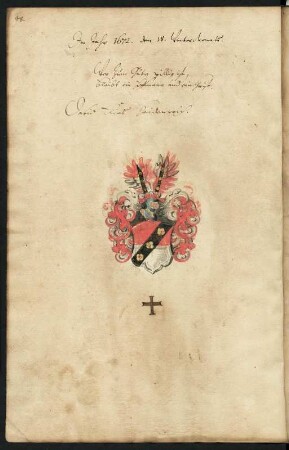 "Wapen-Buch derer unter ... (Herzog August zu Sachsen) als erwehltem Ober-Haupte des Palmen-Ordens eingenommenen Fruchtbringenden Gesellschaffter ..."