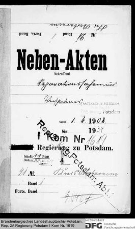 Separation und andere Grundstücksangelegenheiten im Kreis Niederbarnim