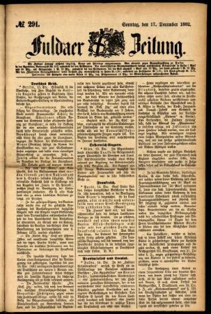 Ausgabe vom Sonntag, den 17. Dezember 1882.