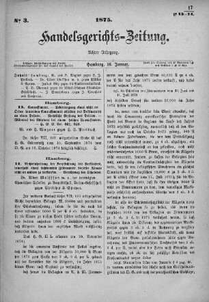 No. 3. 16. Januar 1875