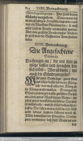 XVIII. Betrachtung. Die Angefochtene Sünderin