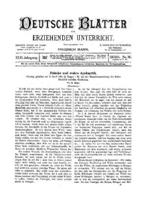 Falsche und wahre Apologetik : (Fortsetzung)