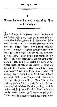 II. Minderglaubwürdige und übertrieben scheinende Beyspiele