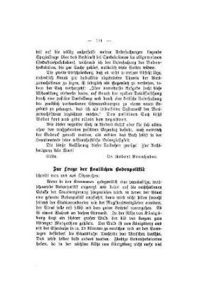 Zur Frage der staatlichen Bodenpolitik
