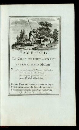 Fable CXLIX. Le Chien Qui Porte A Son Cou. Le Dîner De Son Maître.