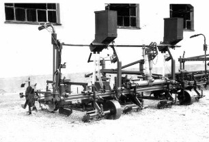 Ebra-Sägerät mit Reihendüngerstreuer