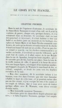 Le choix d'une fiancée. Histoire ou l'on voit des aventures invraisemblables