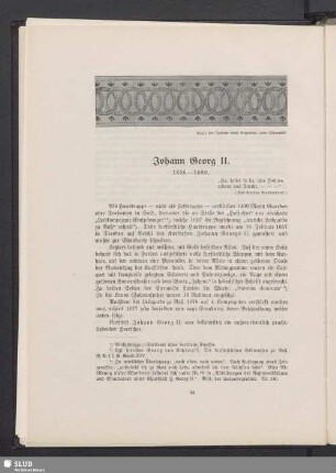 Johann Georg II. : 1656–1680