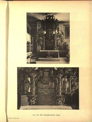Tafel VIII. Der Schönkirchener Altar.