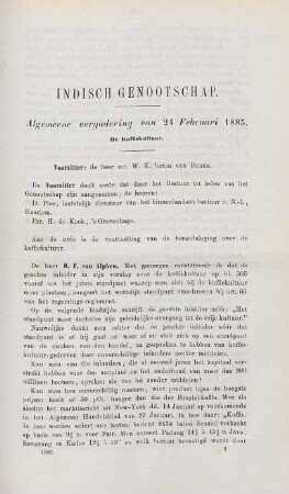 Algemeene vergadering van 24 Februari 1885